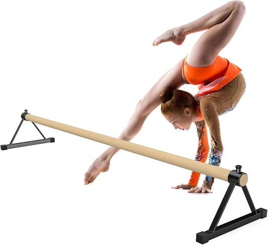 Tongmo Gymnastics Pirouette Bar for Handstands Training, Wood Pirouette Bar Handstand Floor Bars for Gymnast Training