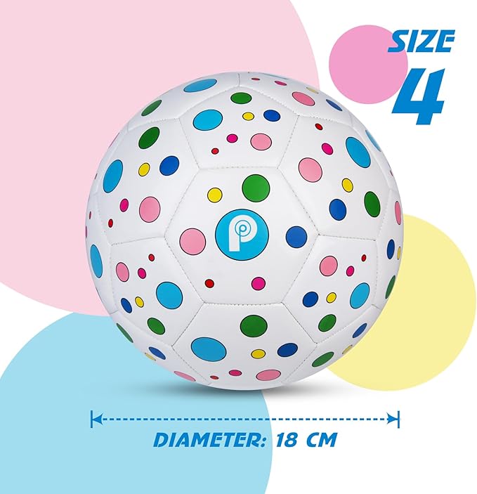 Soccer Ball Size 3, Size 4 - Kids Aged 3-5 6-8 8-12 Outdoors Sports Training Playing Ball Set with Pump Teens Girls Boys Back to School Gift