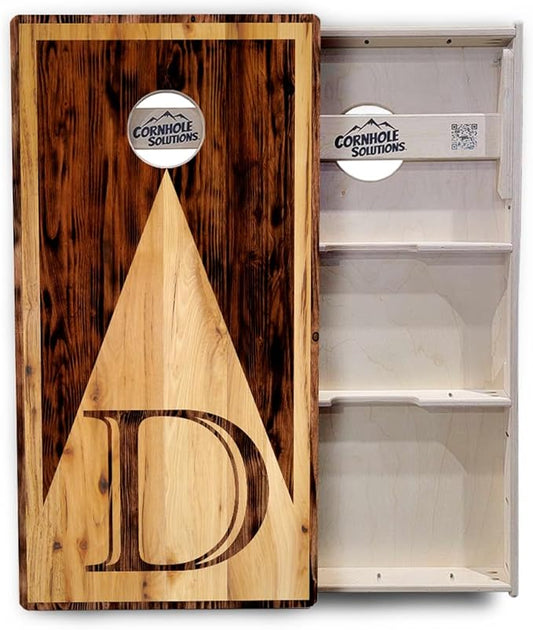 Tournament Cornhole Boards - Regulation 2'x4' Set 3/4" Baltic Birch - Bags Sold Separatetly (Wood Letter Design)