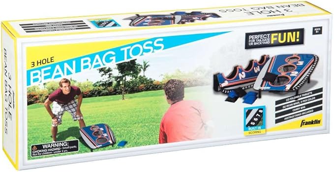 Franklin Sports Bean Bag Toss Yard Game – 3 Hole Cornhole Board Set – with 6 Bean Bags