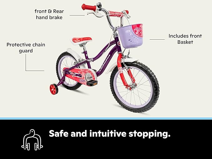 Schwinn Elm and Koen Bike or Balance Bike, 12-20 Inch Bike for Kids Ages 2-13, Black, Blue, Red, Teal, Pink or Purple, SmartStart Ergonomic Design, Adjustable Seat Grows with Child, Training Bicycle