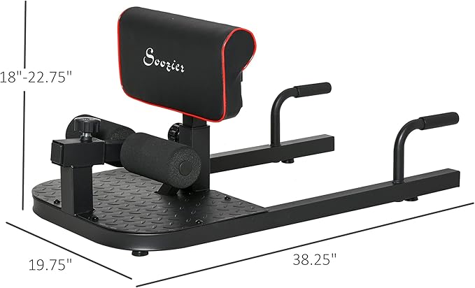 Soozier 3-in-1 Padded Push Up Sit Up Deep Sissy Squat Machine Home Gym Fitness Equipment