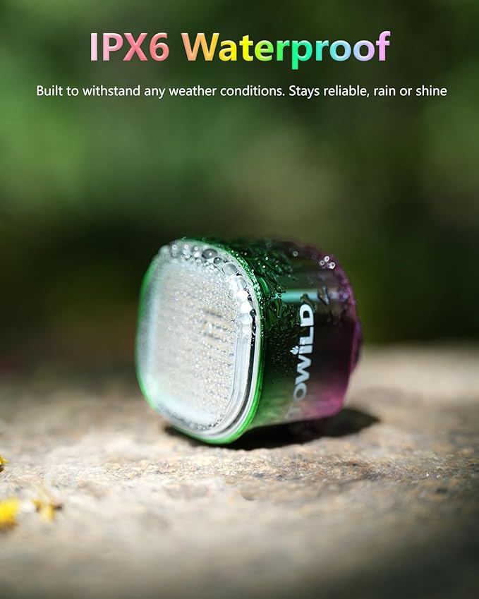 TOWILD TL08 Bike Tail Light, Customized Patterns Full-Color Bike Rear Light, Brake Sensing, USB-C Rechargeable, IPX6 Waterproof