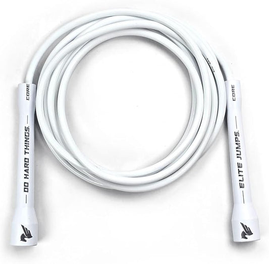 Elite Jumps | 6mm PVC Jump Ropes for Fitness | Indoor/Outdoor Adjustable Boxing Jump Rope w/Unbreakable Handles & Ultra-Durable Non-Kinking PVC | Skipping Rope for Men & Women & Boxer Rope Jump Rope
