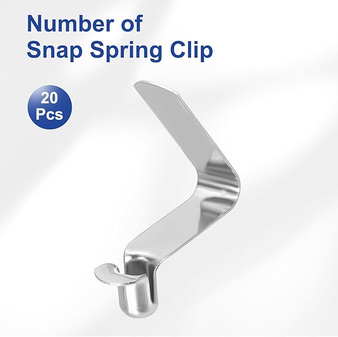 HARFINGTON Single Button Kayak Paddle Snap Spring Clip Spring Steel V-Shaped Hollow Lift Telescopic Locking Tube Pole Clips for Tent Umbrella Camping