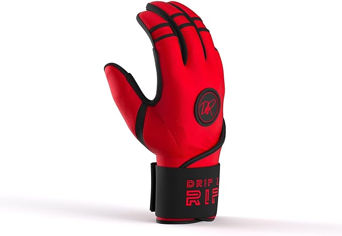 Drip & Rip Baller Series - Youth Batting Gloves + Adult Batting Gloves - for Softball and Baseball - Long Cuff Style for Men and Youth