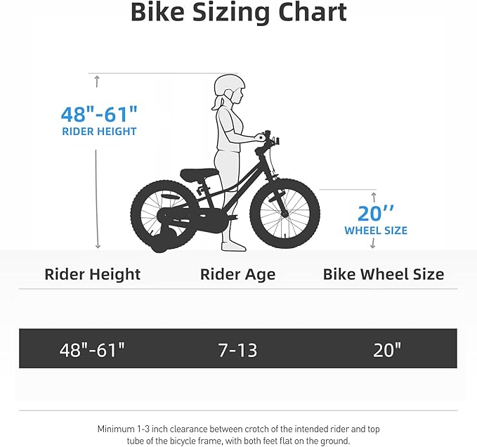 JOYSTAR NEO 20 Inch Kids Bike for Ages 6-10 Years Old Boys & Girls, 20 Inch Wheels Kids Mountain Bike with Training Wheels & Handbrake, Kids' Bicycles, Multiple Colors