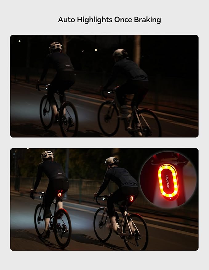 iGPSPORT SR mini Radar Bike Light, 160M Monitoring Distance 20H Battery Life Brake Flash Waterproof Cycling Tail Light