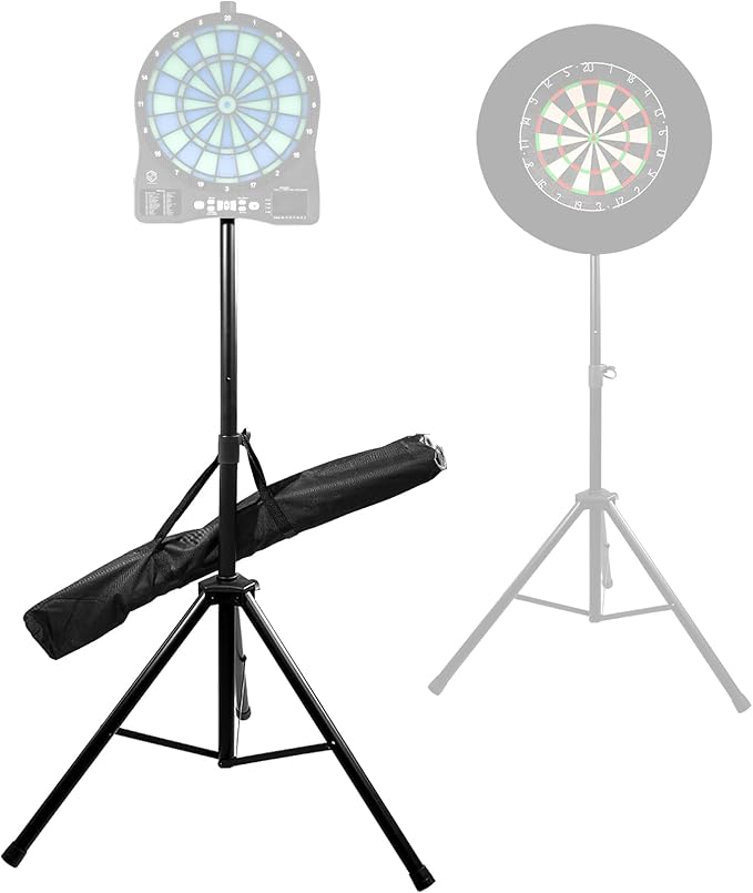 Turnart Dart Board Stand,Dart Board Outdoor Holder 3.7KG Duty Portable Dartboard Stands for Adults, Dartboard Accessories Adjustable Height 106cm to 200cm