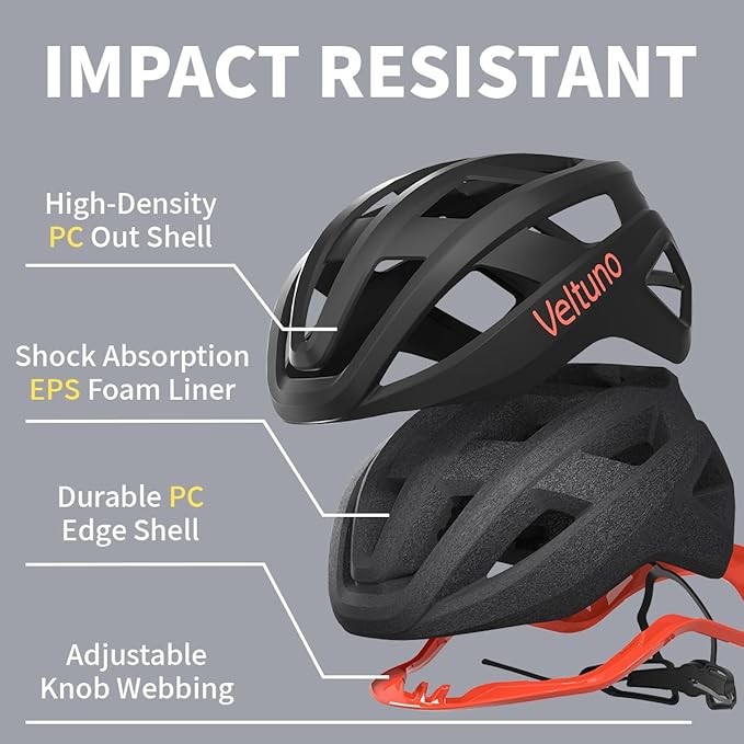 Bike Helmet for Adult Men & Women, Lightweight Bicycle Helmet, Adjustable Strap with Magnetic Buckle, Cycling Helmet for Mountain & Road Bike