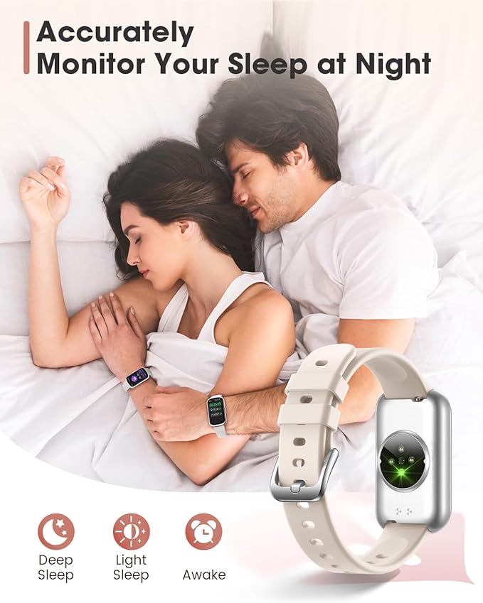 Slim Fitness Tracker, Smart Watches for Men/Women with Heart Rate/Blood Oxygen/Sleep Monitor, IP68 Waterproof Activity Trackers and Smart Watch for Phones with Step Tracker, Pedometer for Women Men