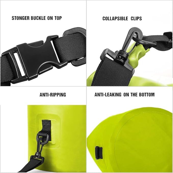 Unigear Dry Bag Waterproof, 2L/5L/10L/20L/30L/40L Floating and Lightweight Bags for Kayaking, Boating, Fishing, Swimming and Camping with Waterproof Phone Case