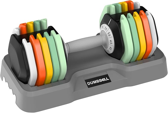 25/55 lbs Pair Adjustable Dumbbell Set, Adjust Dumbbell Weight for Exercises Pair Dumbbells for Men and Women in Home