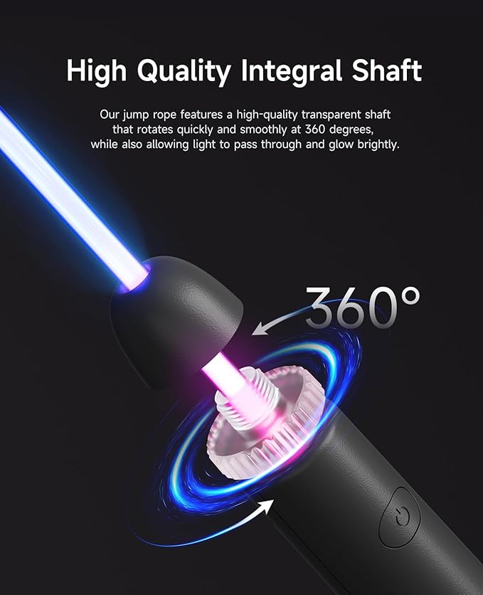 LED Light Up Jump Rope for Kids and Adult, Adjustable Glowing Skipping Rope for Boys and Girls, Colorful Luminous Jumping Rope for Fitness and Workout