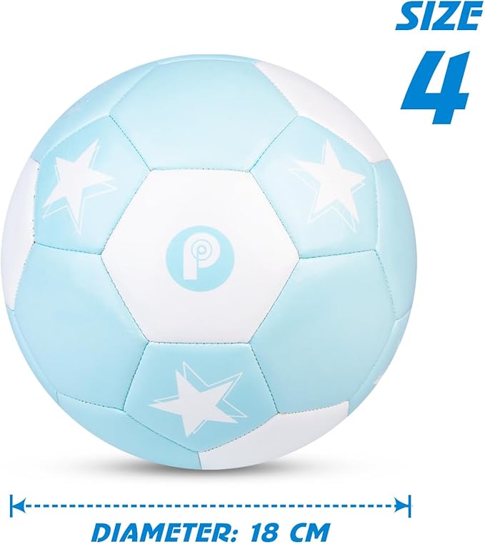 Size 4 Soccer Ball, Kids Soccer Balls for Girls Boys Youth Children Training Backyard School Indoor Outdoor Ball with Pump Gift
