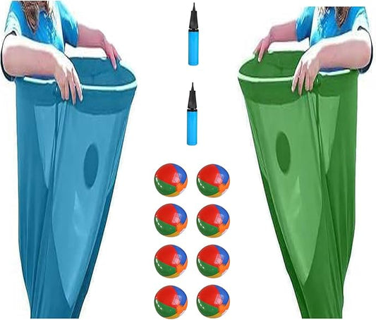 FunFling Granny Pants Yard Game - Oversized Outdoor Toss Game with 16 Throwing Balls for Adults & Kids, Giant Lawn Games for Backyard BBQ, Birthday Parties & Team Building Events