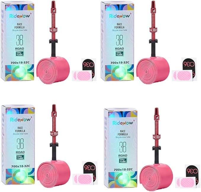 RIDENOWTECH TPU Inner Tube 700C x 18-32C / 32-47C with Metal Presta Valve, Removable Valve Cores for Road & Gravel