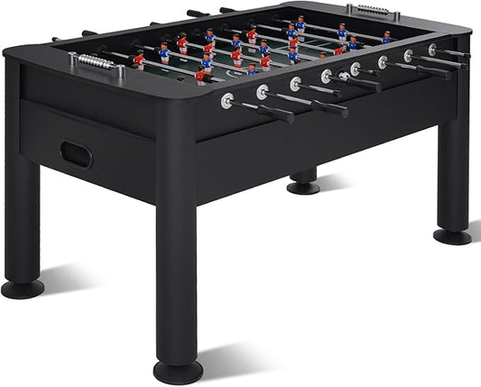 58 Inch Foosball Table, Full Size Competition Soccer Game Table for Adults & Kids, Heavy-Duty Indoor Arcade Table for Game Rooms & Parties