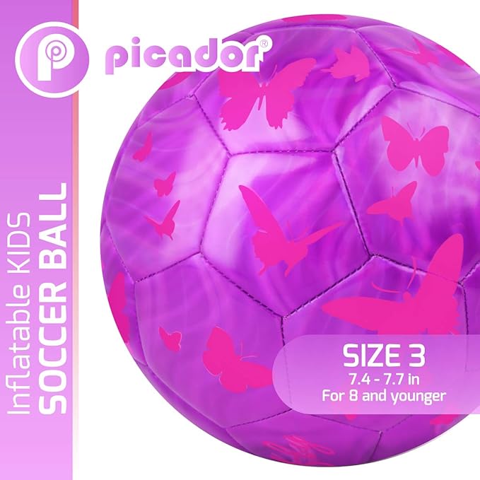 Soccer Ball Size 3, Size 4 - Kids Aged 3-5 6-8 8-12 Outdoors Sports Training Playing Ball Set with Pump Teens Girls Boys Back to School Gift