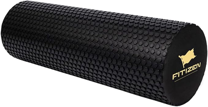 FitNation Foam Roller – High-Density Foam Muscle Roller – Textured Foam Rollers for Muscle Massage, Stretching, Pilates, Yoga