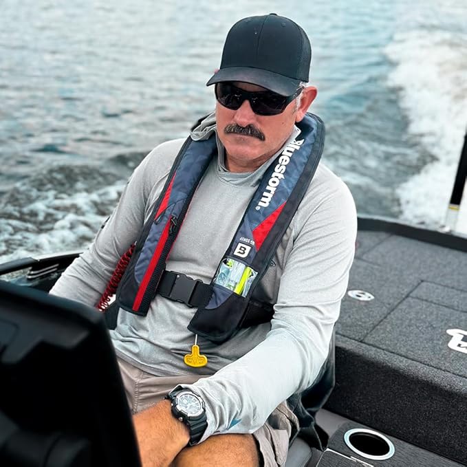 BLUESTORM Atmos 40 Automatic/Manual Inflatable PFD Life Jacket for Adults | US Coast Guard (USCG) Approved Life Vest