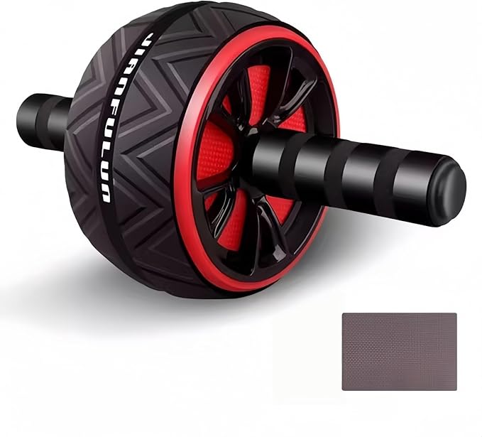 Ab Roller Wheel with Knee Pad - Core & Abdominal Workout Equipment for Home Gym, Full-Body Strength Training