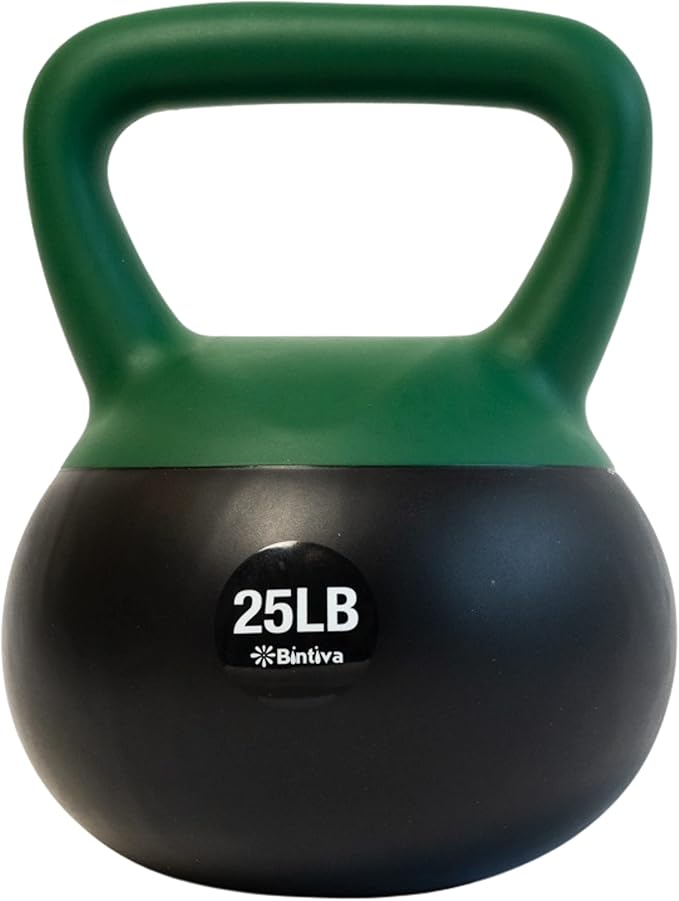 bintiva Soft Kettlebells - Sea and Iron Sand Filled Weights for Women and Men - Color Coded Kettle Bell Sets