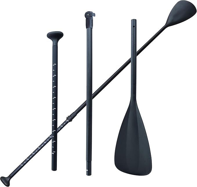 METER STAR 3-Piece Adjustable Aluminium SUP Paddle Board Paddles, Lightweight Stand Up Paddle Oars for Paddleboard, Adjustable Aluminum Alloy PU Coated Shaft 67"-83" for Surfing, Floating,Water Sport