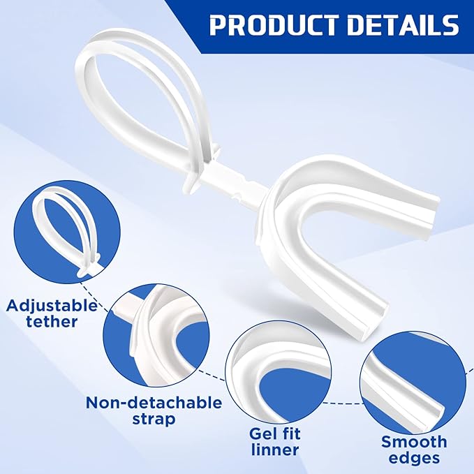 Dunzy 20 Pcs Strapped Mouth Guard Football Sports Mouthguard No Boil Mouthguard Adult Youth Football Mouthpiece Mouth Protector for Boxing Lacrosse Hockey Taekwondo