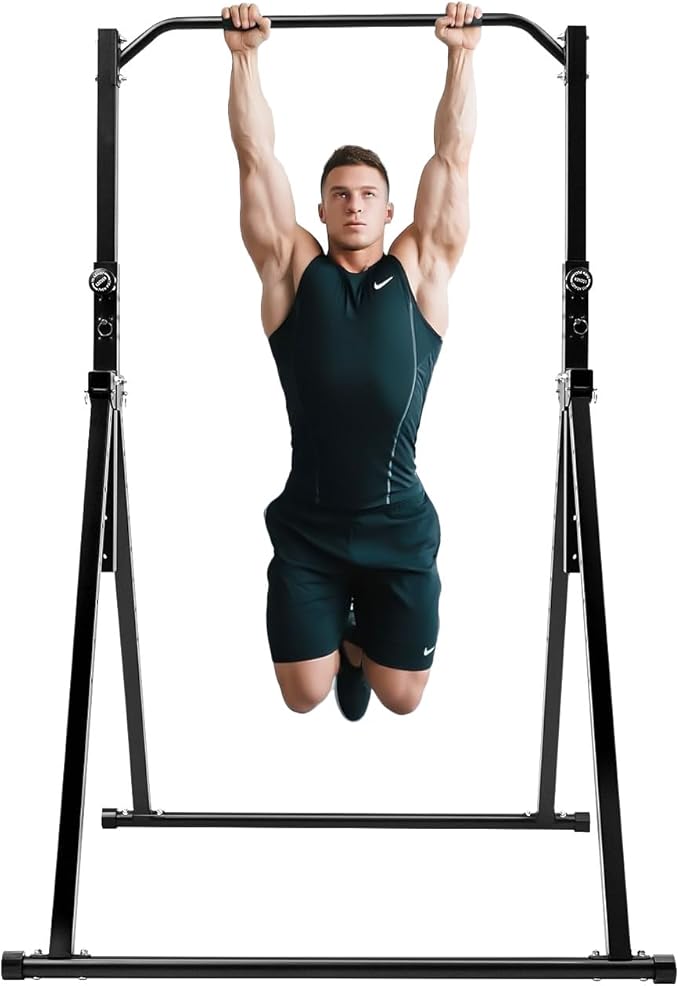 Triangular Pull Up Station, Carbon Steel Pull Up Bar for Home Gym Strength Training Equipment, 440.92 lbs 4.36 * 3.81 ft Adjustable Height Home Pull Up Bar (Free Standing)