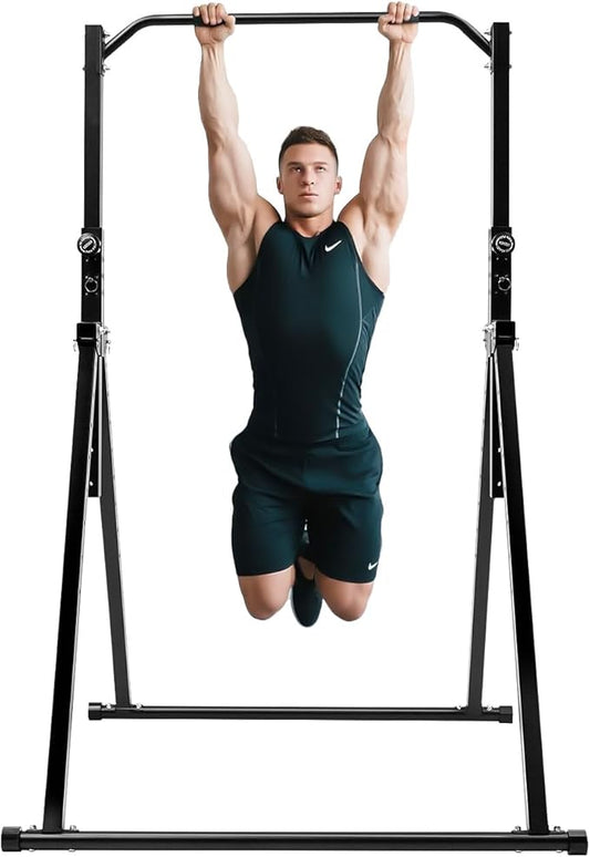 Triangular Pull Up Station, Carbon Steel Pull Up Bar for Home Gym Strength Training Equipment, 440.92 lbs 4.36 * 3.81 ft Adjustable Height Home Pull Up Bar (Free Standing)
