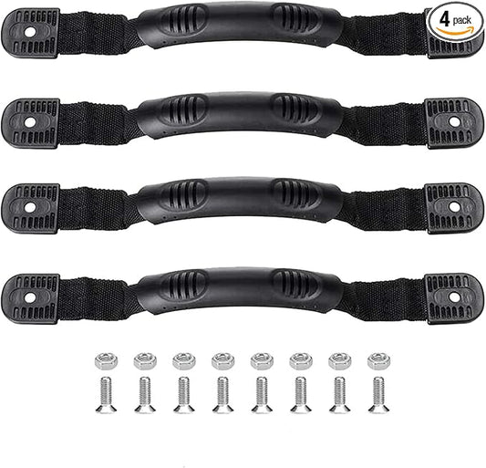 4PCS Kayak Carry Handles, Sturdy Canoe Boat Handle with Screws for Ocean Kayak Emotion Kayaks Luggage Outdoor Sport Canoe Handle Kayak Parts Black