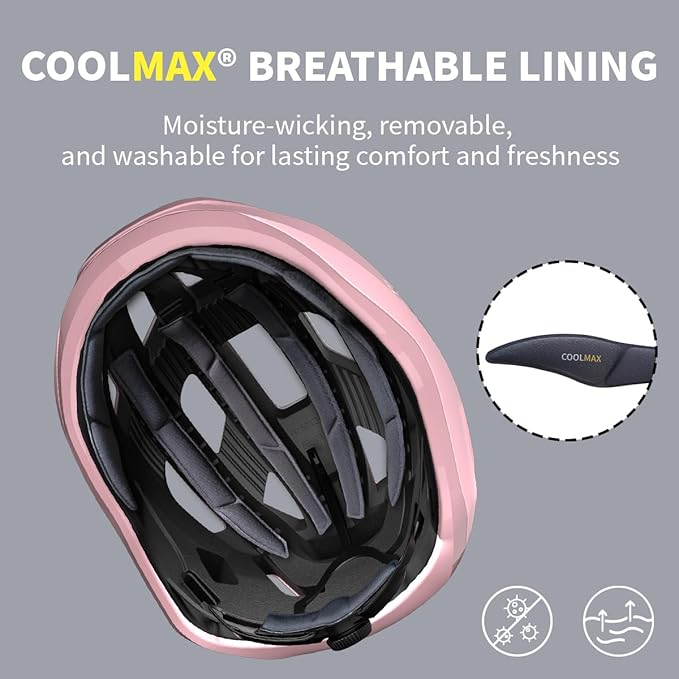Bike Helmet for Adult Men & Women, Lightweight Bicycle Helmet, Adjustable Strap with Magnetic Buckle, Cycling Helmet for Mountain & Road Bike