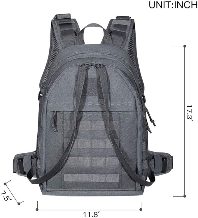 EXCELLENT ELITE SPANKER Military Tactical Backpack Detachable Backpack Quickly Turns into Outdoor Vest(Grey)
