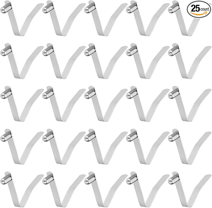 HARFINGTON Single Button Kayak Paddle Snap Spring Clip Spring Steel V Shaped Solid Lift Telescopic Locking Tube Pole Clips for Umbrella Camping