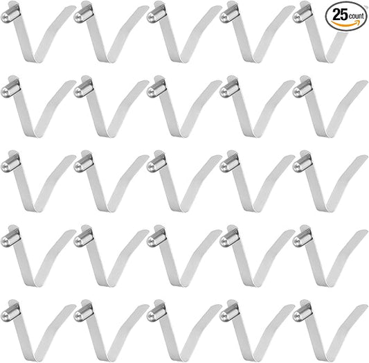 HARFINGTON Single Button Kayak Paddle Snap Spring Clip Spring Steel V Shaped Solid Lift Telescopic Locking Tube Pole Clips for Umbrella Camping