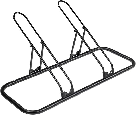 CyclingDeal Bike Rack Floor Parking Bike Stand for up to 6 Bicycles | Indoor, Home & Garage Storage Rack | Stable & Secure Bicycle Stand w/Tire Grooves Up to 29", Holding Plates & Custom Spacing