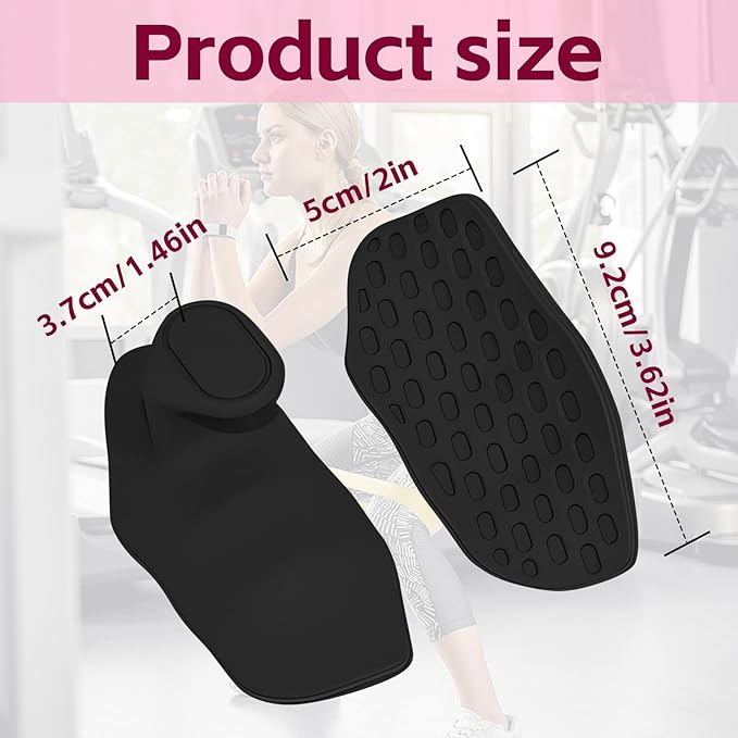 2Pairs Pure Grips - Workout Gloves Barbell Pad for Weight Lifting，Gym Grips Pads，Hand Grips for Deadlifts，Lifting Grips & Weight Grip Pads for Men and Women