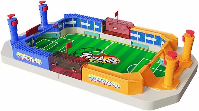 Desktop Foosball Game Set - Mini Soccer Shootout for Adults, Kids & Family Fun - Party Night & Travel - Children's Day & Birthday Gift