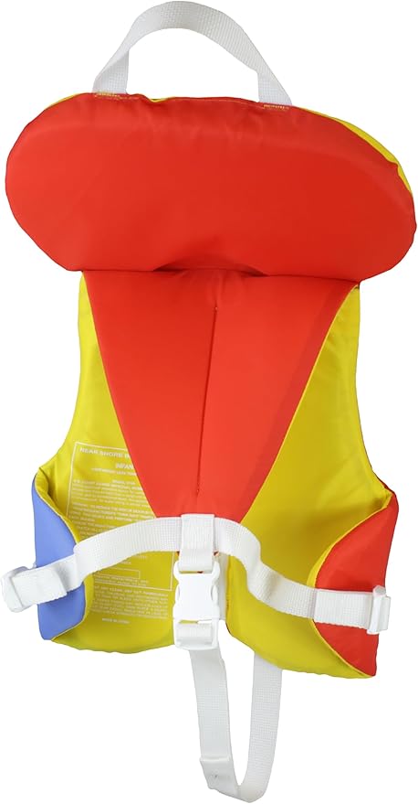 Stohlquist Infant Life Jacket, US Coast Guard Approved, Type II Life Vest (20-30 lbs) for Babies and Toddlers, Support Collar with Grab Handle, PFD for Pools, Lakes and Boating