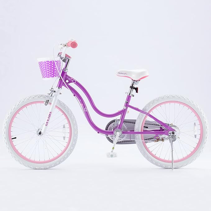 RoyalBaby Girls Bike EZ Bike Stargirl Training Free Balance to Pedal Easy Learning Bicycle, 12-20 Inch for Toddlers & Big Kids.