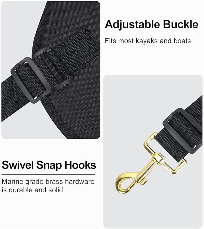 Deluxe Padded Kayak Seat with Adjustable Backrest - Universal Fit for Canoe, Fishing Boat & More