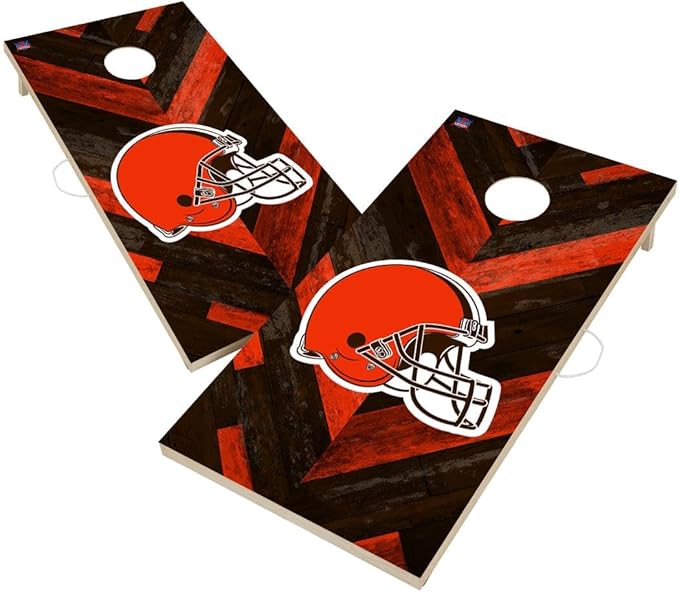 Football Team Cornhole Boards, 2x4 Regulation Corn Hole Game Set, Officially Licensed Cornhole Game, Perfect for Tailgates