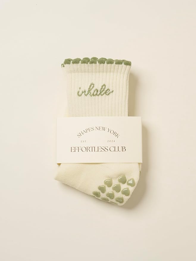 Crew Half Calf Grip Socks, Cutest Fruits Pilates Socks, Ruffle socks, Non-Slip, Barre Yoga Fitness