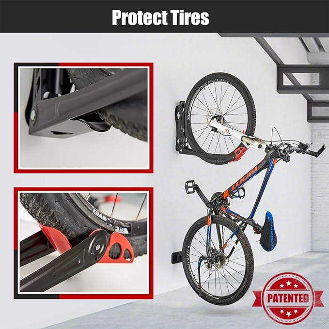 Ultrawall BIKEPAL Swivel Bike Racks - No Lift Wall-Mounted Bike Storage Solution for Home & Garage