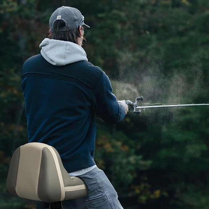 Leader Accessories Pro Casting Boat Seat Lean Pro Fishing High Back Bass Boat Seat