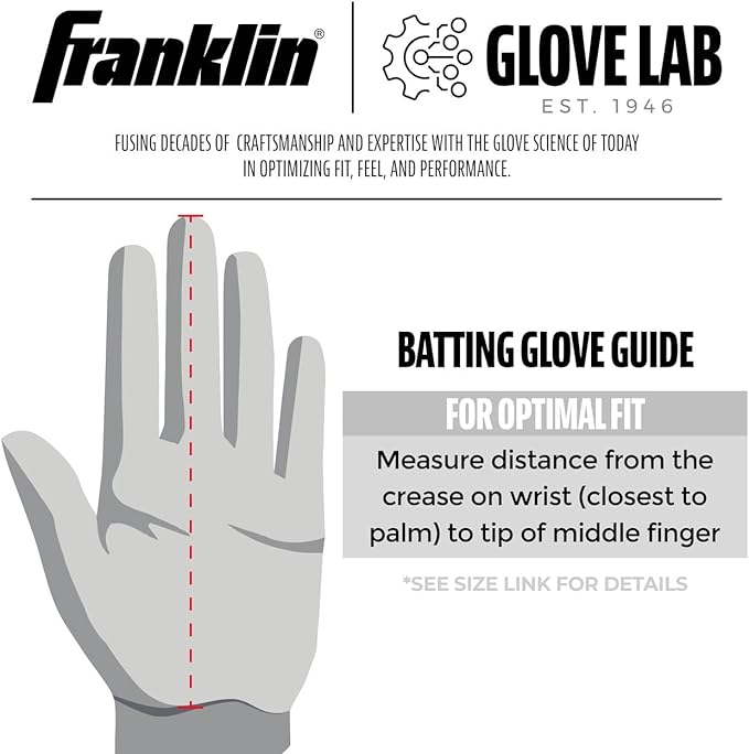 Franklin Sports MLB Baseball Batting Gloves - CFX Pro Adult + Youth - Baseball + Softball - Multiple Sizes + Colors