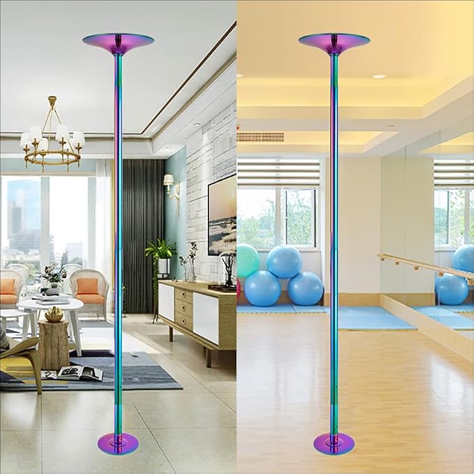 Dance Pole Set -Premium Height Adjustable 7.38-8.85ft Portable 45mm Diameter 360°Spinning Dancing Pole for Home,200KGS Capacity,Drill-Free Installation with Floor-to-Ceiling Stability