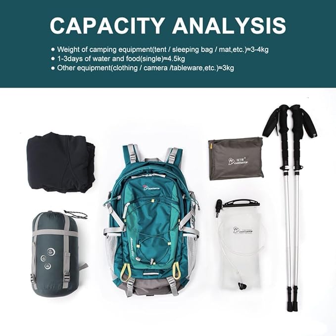 MOUNTAINTOP Hiking Backpack,Lightweight Travel Backpack for Men Women Outdoor Backpacking, Camping