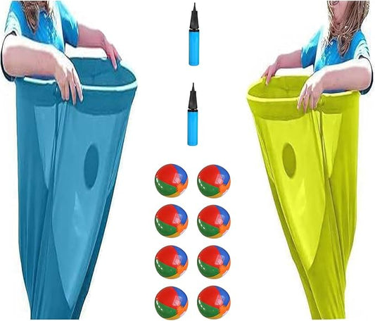 FunFling Granny Pants Yard Game - Oversized Outdoor Toss Game with 16 Throwing Balls for Adults & Kids, Giant Lawn Games for Backyard BBQ, Birthday Parties & Team Building Events